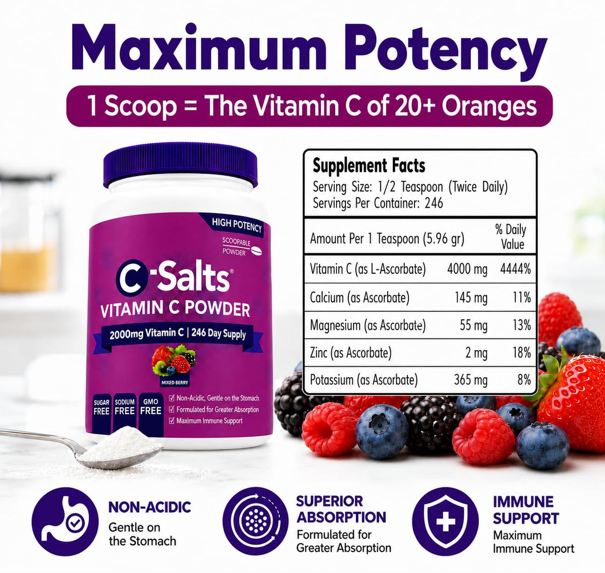 C-Salts® Buffered Vitamin C Powder